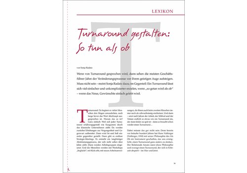 Turnaround gestalten: So tun als ob