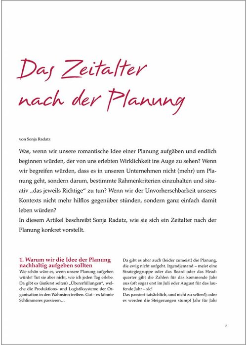 Das Zeitalter nach der Planung