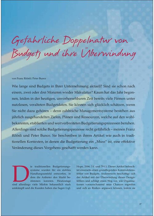 Gefährliche Doppelnatur von Budgets und ihre Überwindung