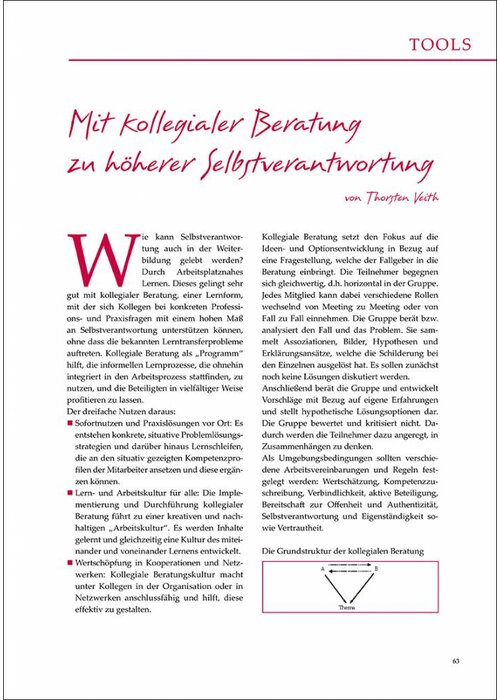 Mit kollegialer Beratung zu höherer Selbstverantwortung