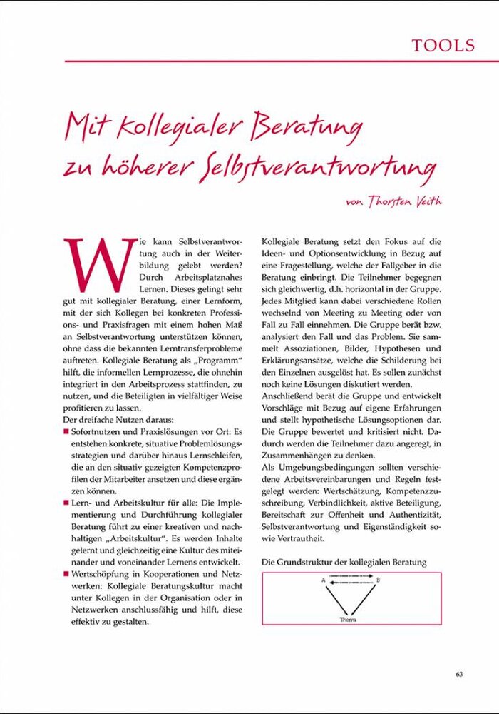 Mit kollegialer Beratung zu höherer Selbstverantwortung