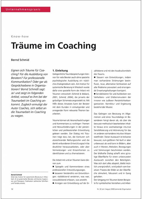 Träume im Coaching