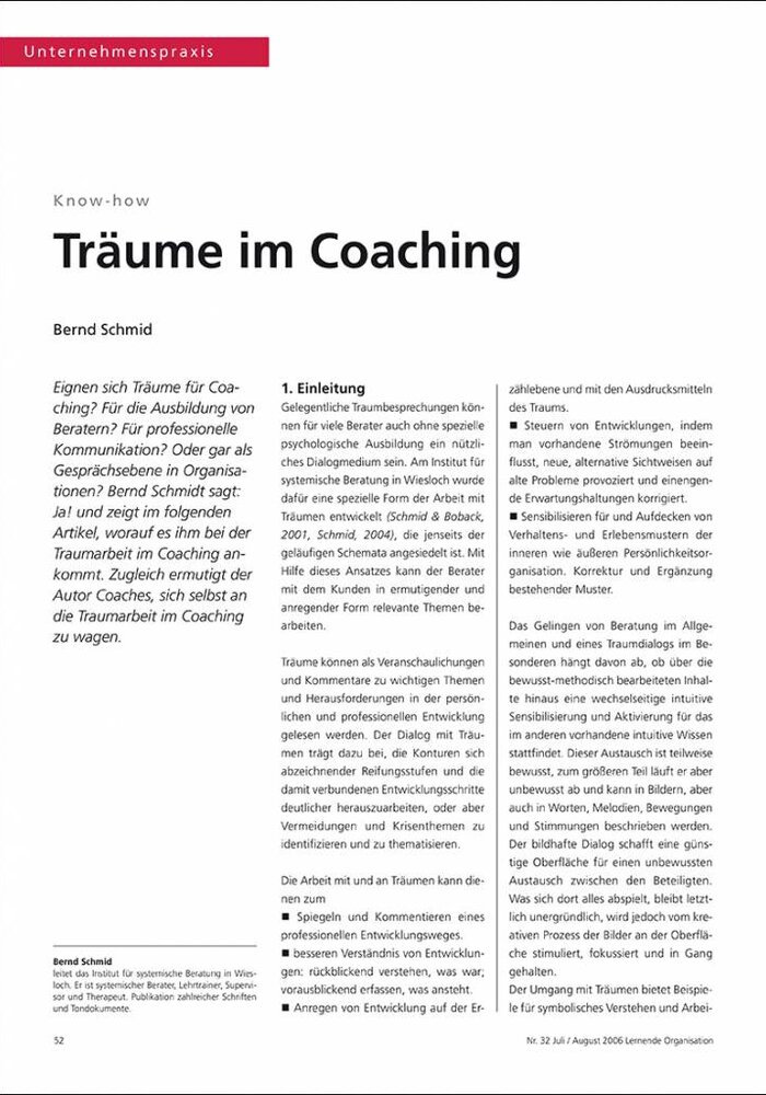 Träume im Coaching