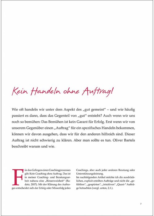 Kein Handeln ohne Auftrag!