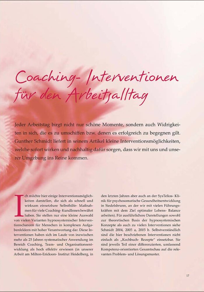 Coaching- Interventionen für den Arbeitsalltag
