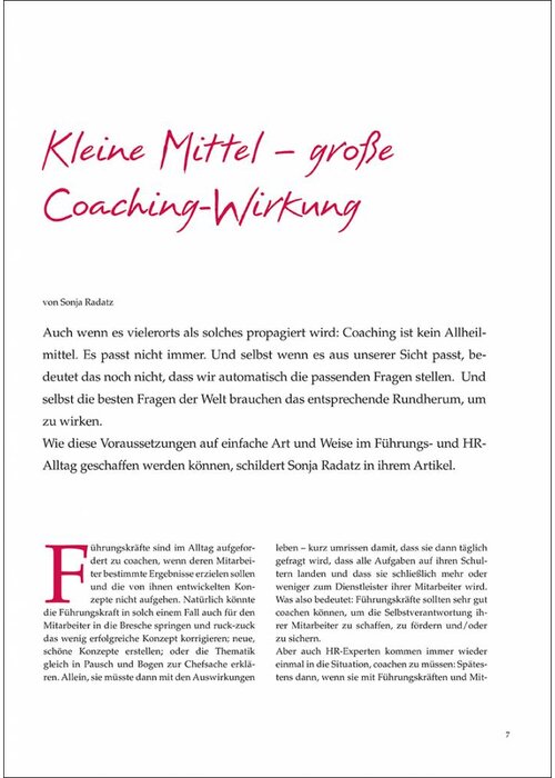 Kleine Mittel – Große Coaching-Wirkung