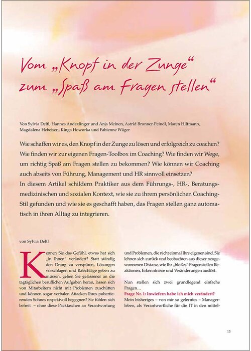 Vom „Knopf in der Zunge“ zum „Spaß am Fragen stellen“