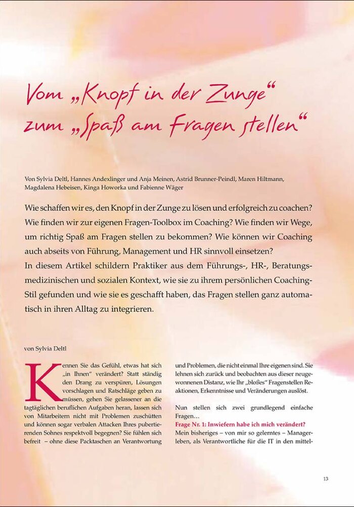 Vom „Knopf in der Zunge“ zum „Spaß am Fragen stellen“