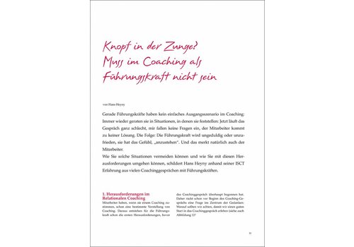 Knopf in der Zunge? Muss im Coaching als Führungskraft nicht sein