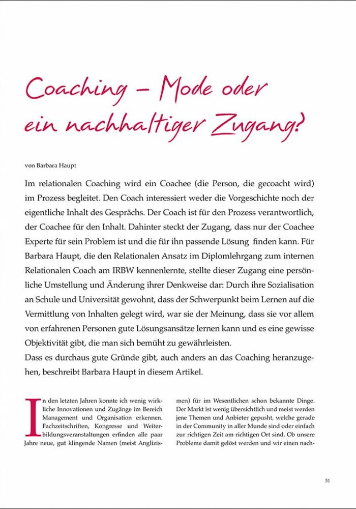 Coaching – Mode oder ein nachhaltiger Zugang?