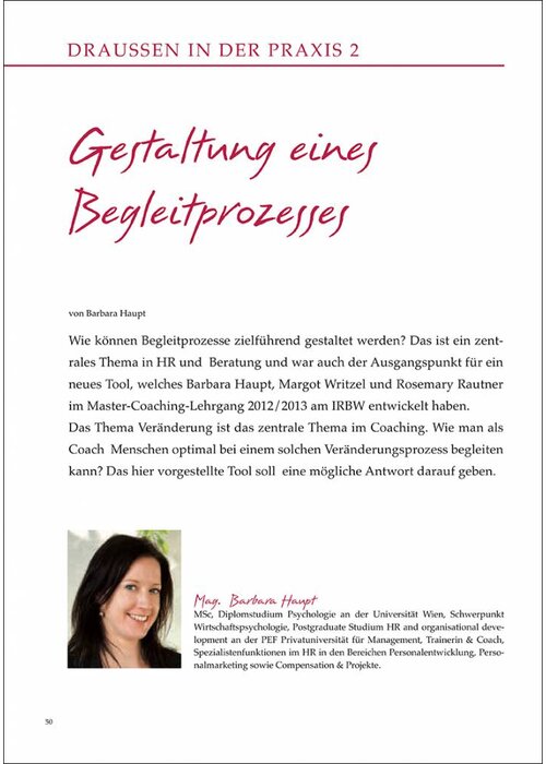Gestaltung eines Begleitprozesses