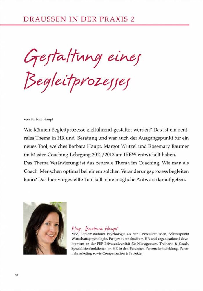 Gestaltung eines Begleitprozesses