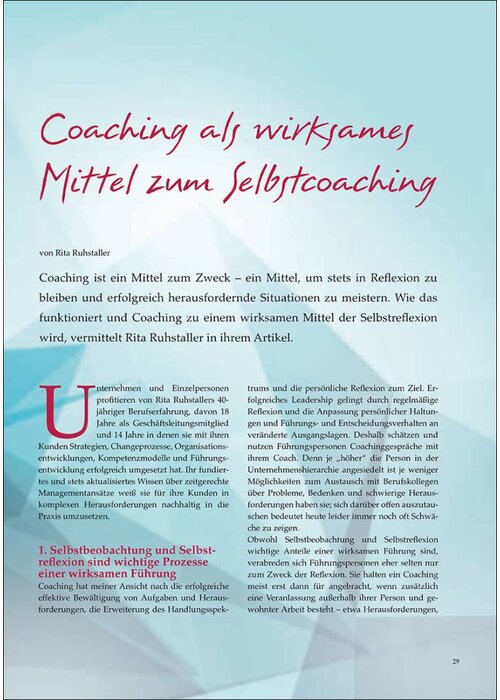 Coaching als wirksames Mittel zum Selbstcoaching