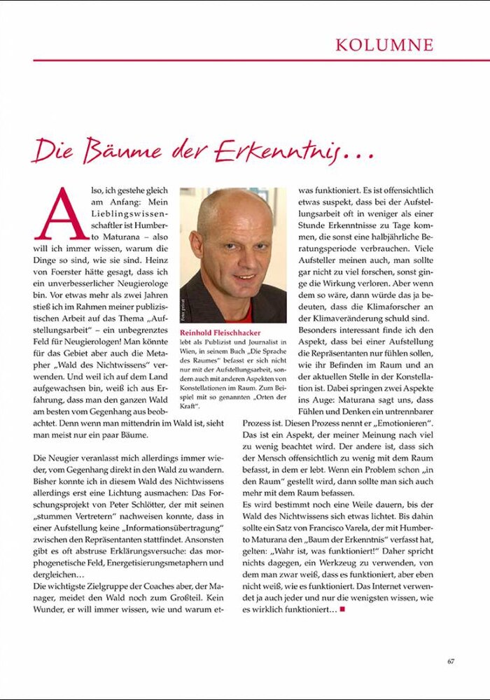 Die Bäume der Erkenntnis…