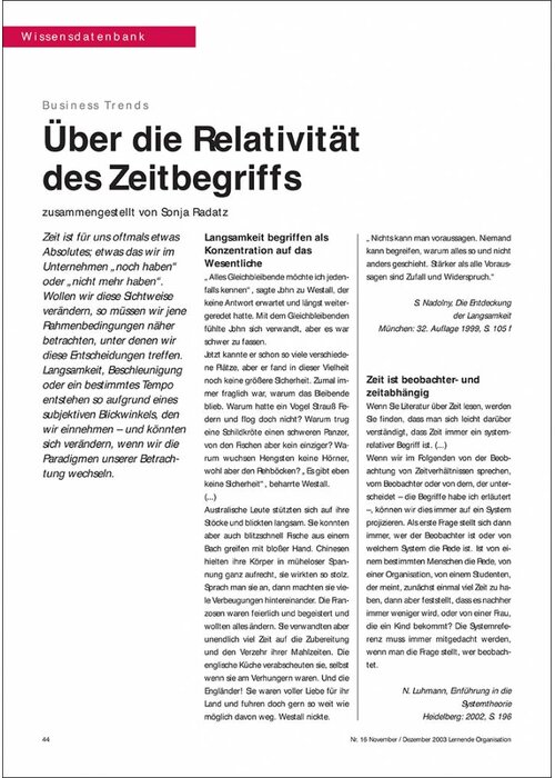 Über die Relativität des Zeitbegriffs