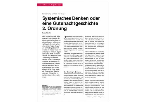 Systemisches Denken oder eine Gutenachtgeschichte 2. Ordnung