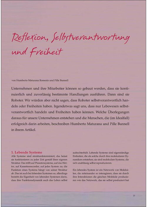 Reflexion, Selbstverantwortung und Freiheit