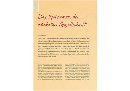 Das Netzwerk der nächsten Gesellschaft Das Netzwerk der nächsten Gesellschaft