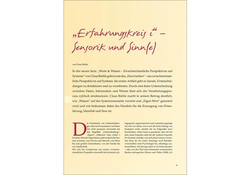 „Erfahrungskreis i“ – Sensorik und Sinn(e)