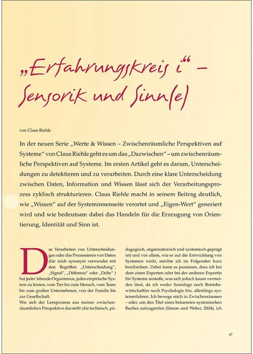 „Erfahrungskreis i“ – Sensorik und Sinn(e)