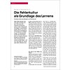 Die Fehlerkultur als Grundlage des Lernens