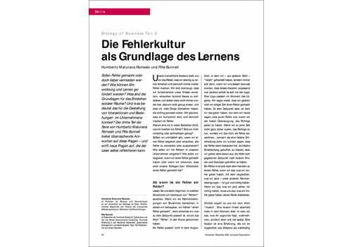 Die Fehlerkultur als Grundlage des Lernens