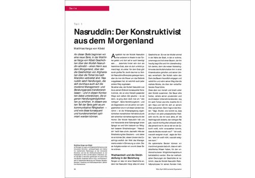 Nasruddin: Der Konstruktivist aus dem Morgenland