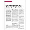 Der Lösungsfokus in der Beratung – Keep it simple!