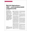 Beyond Distinctions – oder: ...und manches bleibt unbeantwortet