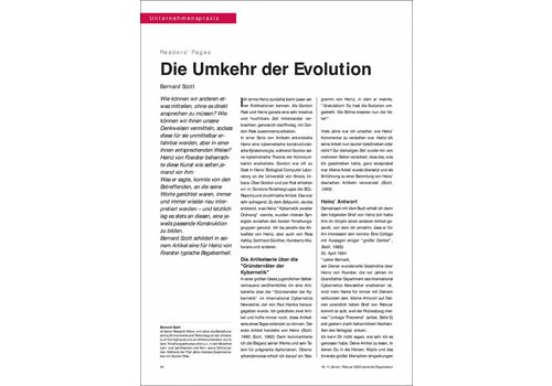 Die Umkehr der Evolution