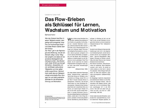 Das Flow-Erleben als Schlüssel für Lernen, Wachstum und Motivation