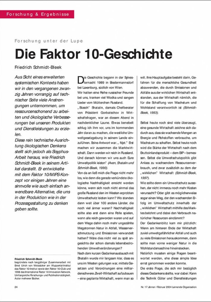 Die Faktor 10-Geschichte
