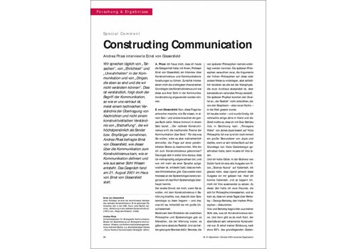 Constructing Communication