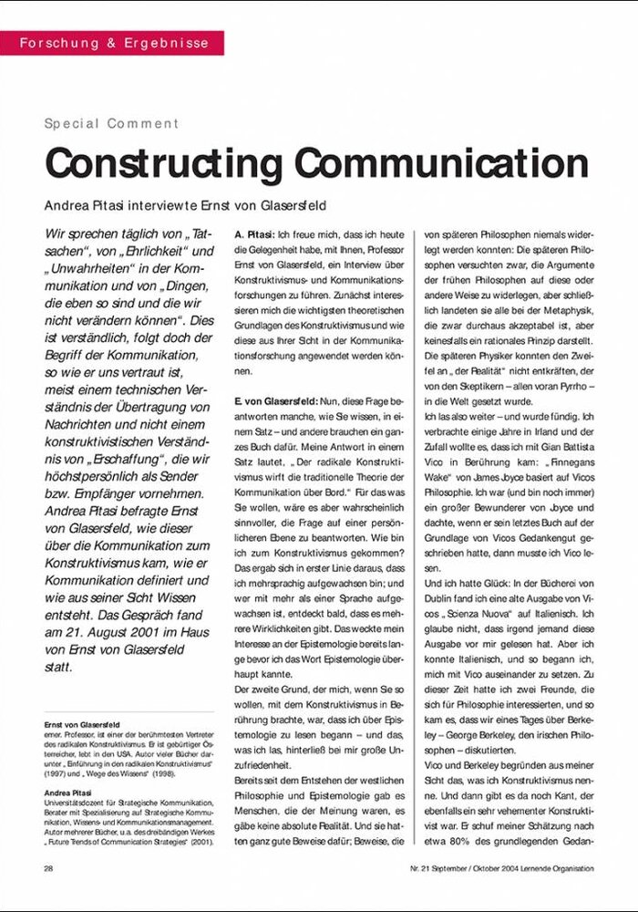 Constructing Communication