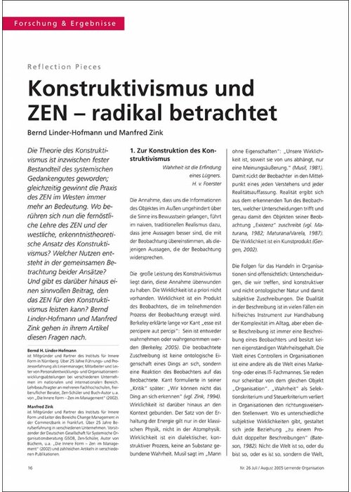 Konstruktivismus und ZEN – radikal betrachtet