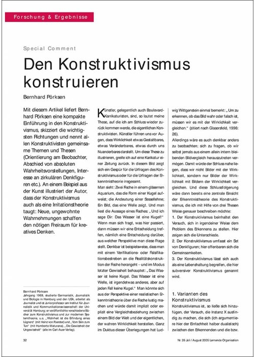 Den Konstruktivismus konstruieren