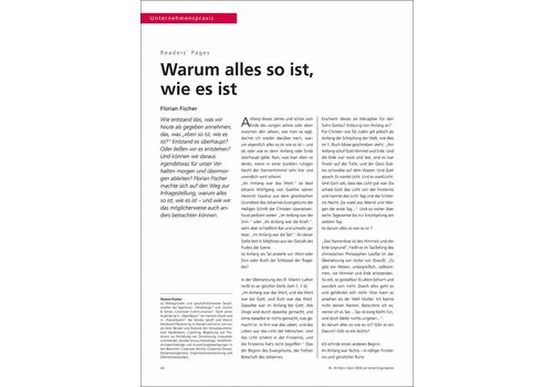 Warum alles so ist, wie es ist Warum alles so ist, wie es ist