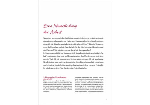 Eine Neuerfindung der Arbeit Eine Neuerfindung der Arbeit