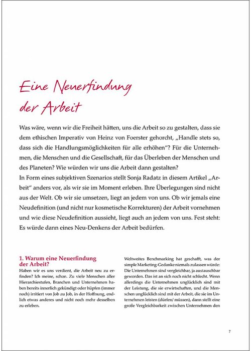 Eine Neuerfindung der Arbeit