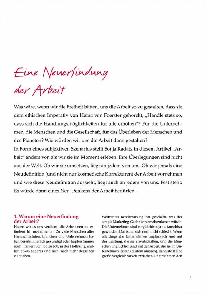 Eine Neuerfindung der Arbeit