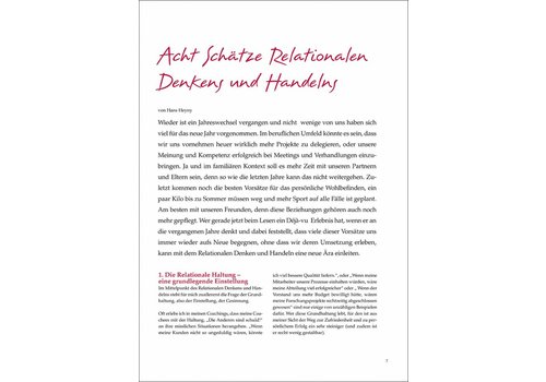 Acht Schätze Relationalen Denkens und Handelns Acht Schätze Relationalen Denkens und Handelns