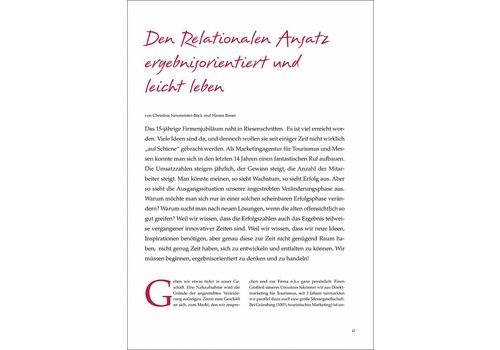 Den Relationalen Ansatz ergebnisorientiert und leicht leben Den Relationalen Ansatz ergebnisorientiert und leicht leben
