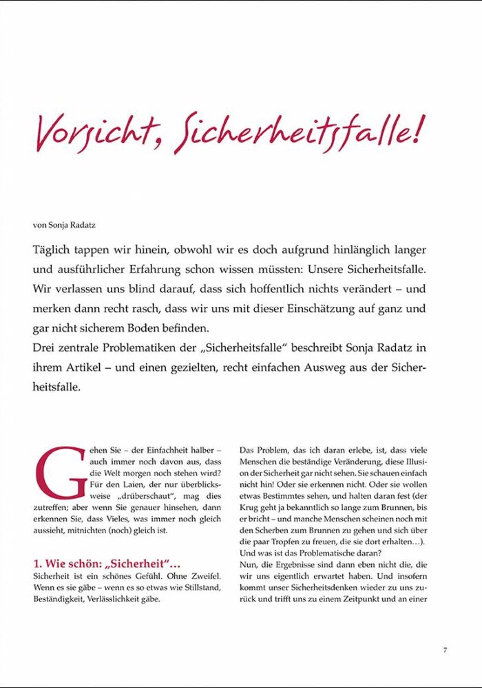 Vorsicht, Sicherheitsfalle!