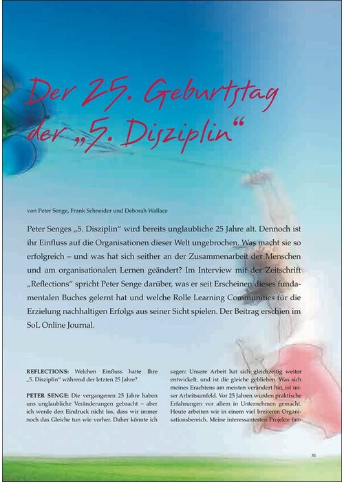 Der 25. Geburtstag der "5. Disziplin"