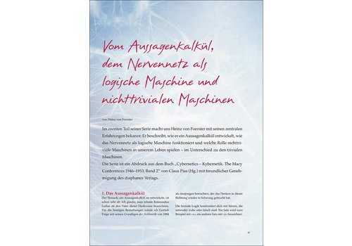 Vom Aussagenkalkül, dem Nervennetz als logische Maschine und nichttrivialen Maschinen Vom Aussagenkalkül, dem Nervennetz als logische Maschine und nichttrivialen Maschinen