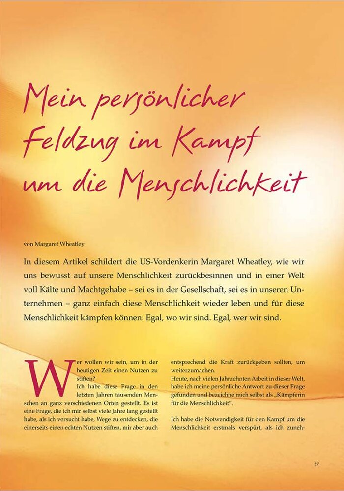 Mein persönlicher Feldzug im Kampf um die Menschlichkeit