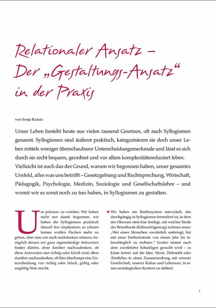 Relationaler Ansatz – der „Gestaltungs-Ansatz“