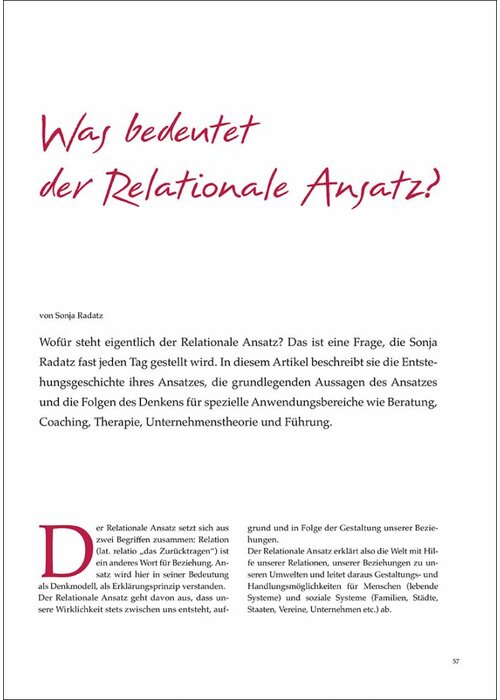 Was bedeutet der Relationale Ansatz?