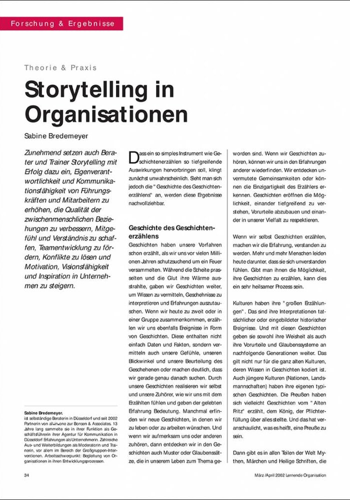 Storytelling in Organisationen