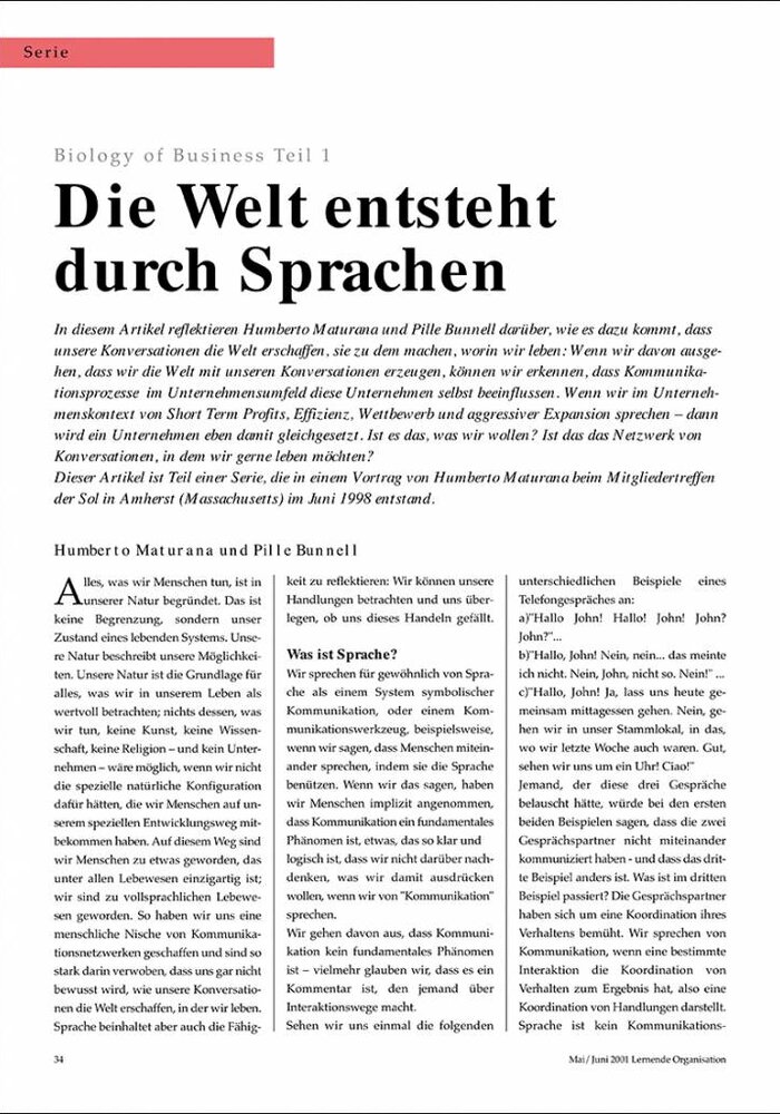 Die Welt entsteht durch Sprachen